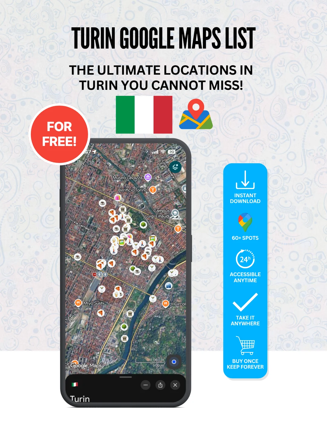 Turin Mini Guide + FREE Google Maps List (60+ LOCATIONS) product image (3)