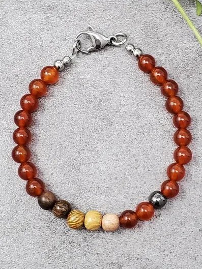 Together Strong Bracelet • Carnelian and Hematite product image (2)