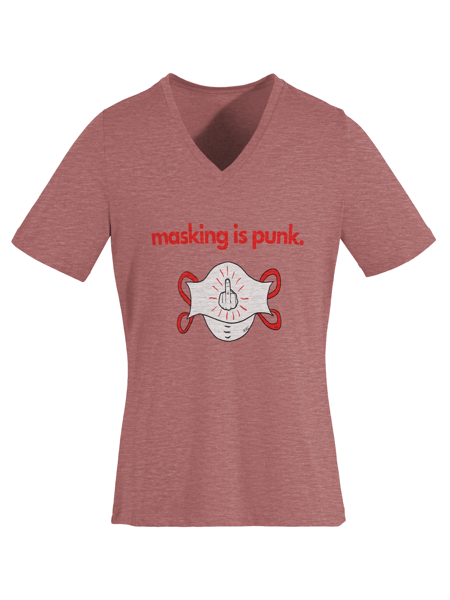 Masking Is Punk v-neck tee product image (6)