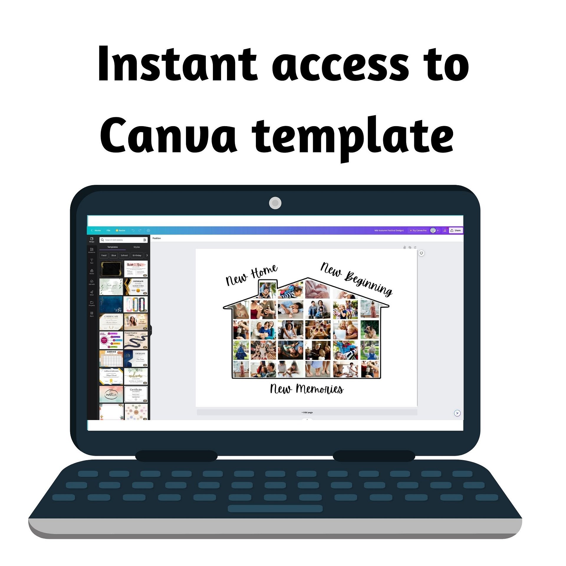 Housewarming Photo Collage Canva Template product image (3)
