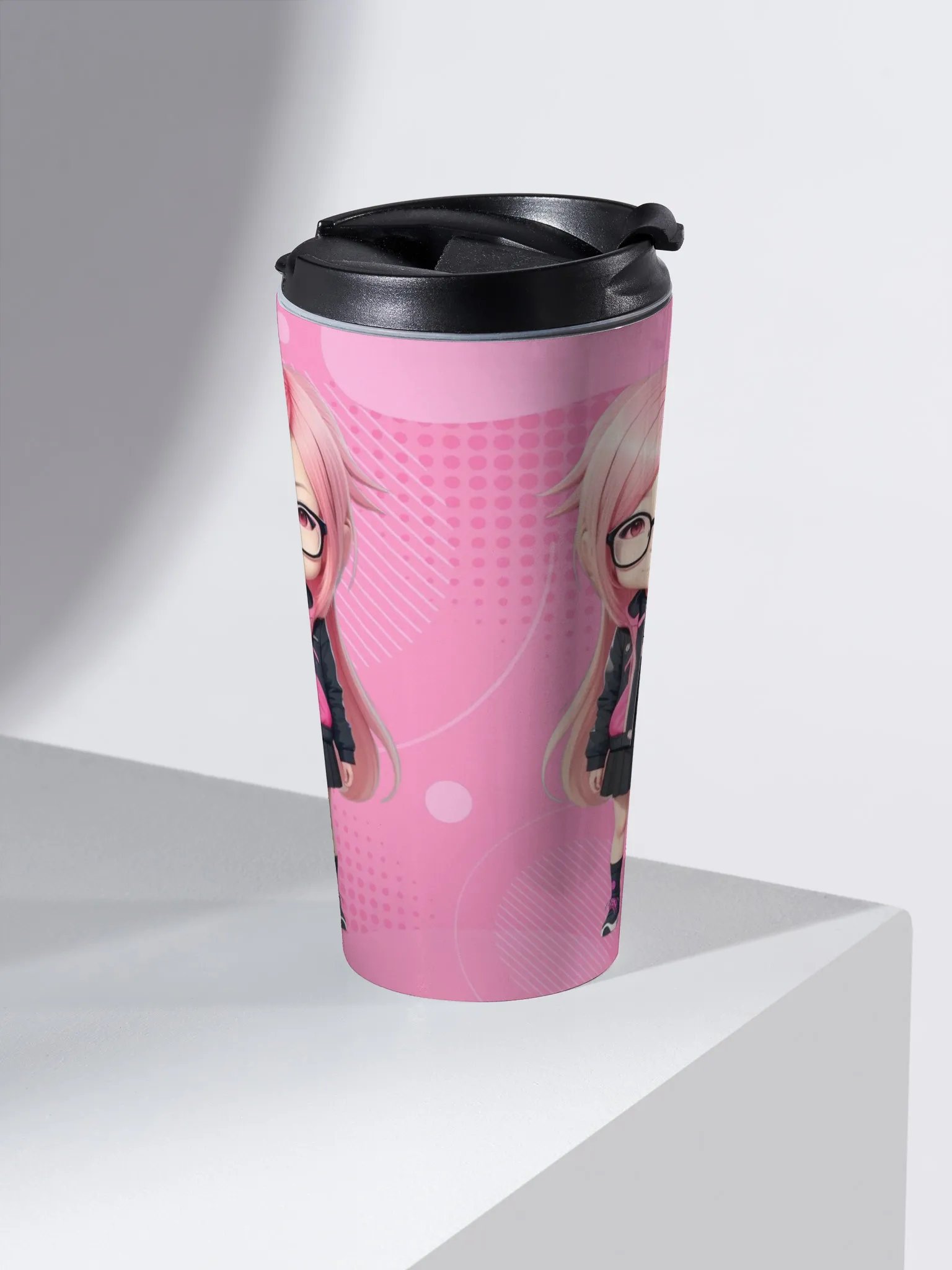 (PINK CHIBI) K Stainless Steel Travel Mug product image (2)