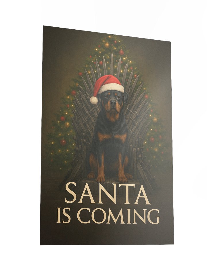 Santa is Coming - Rottweiler Poster product image (5)