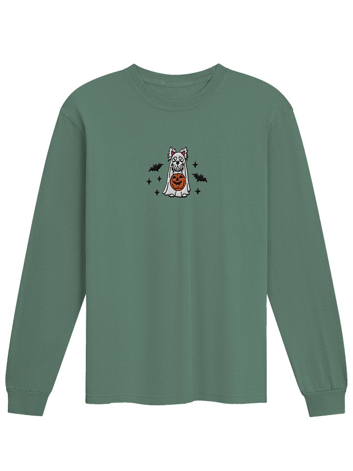 Halloween West Highland White Terrier(Westie) Embroidered Long-Sleeve T-Shirt product image (25)