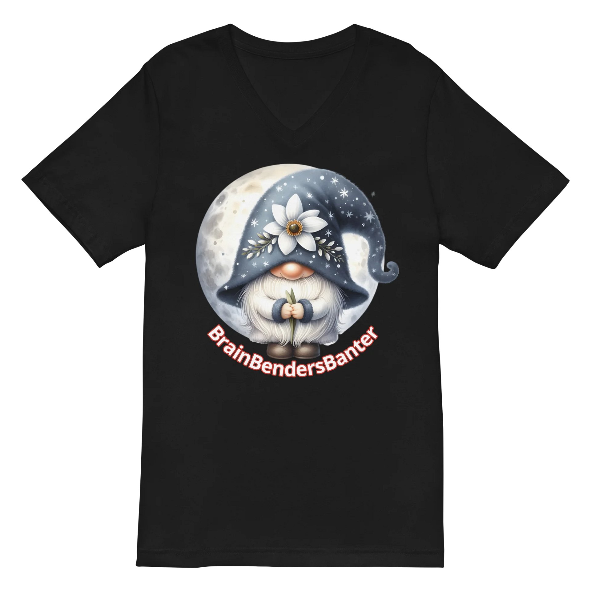 Moonlit Gnome V-Neck Tee product image (2)