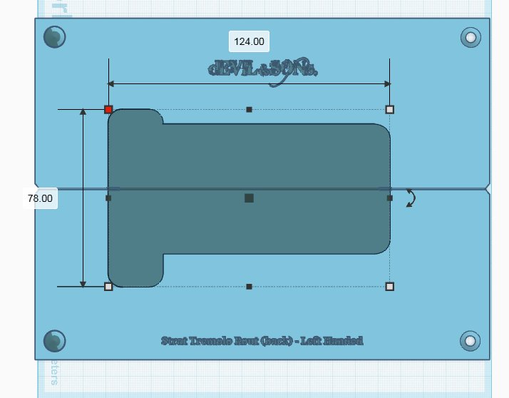 Stratocaster Tremolo Router Template LEFT HANDED (3D Print Files) product image (2)