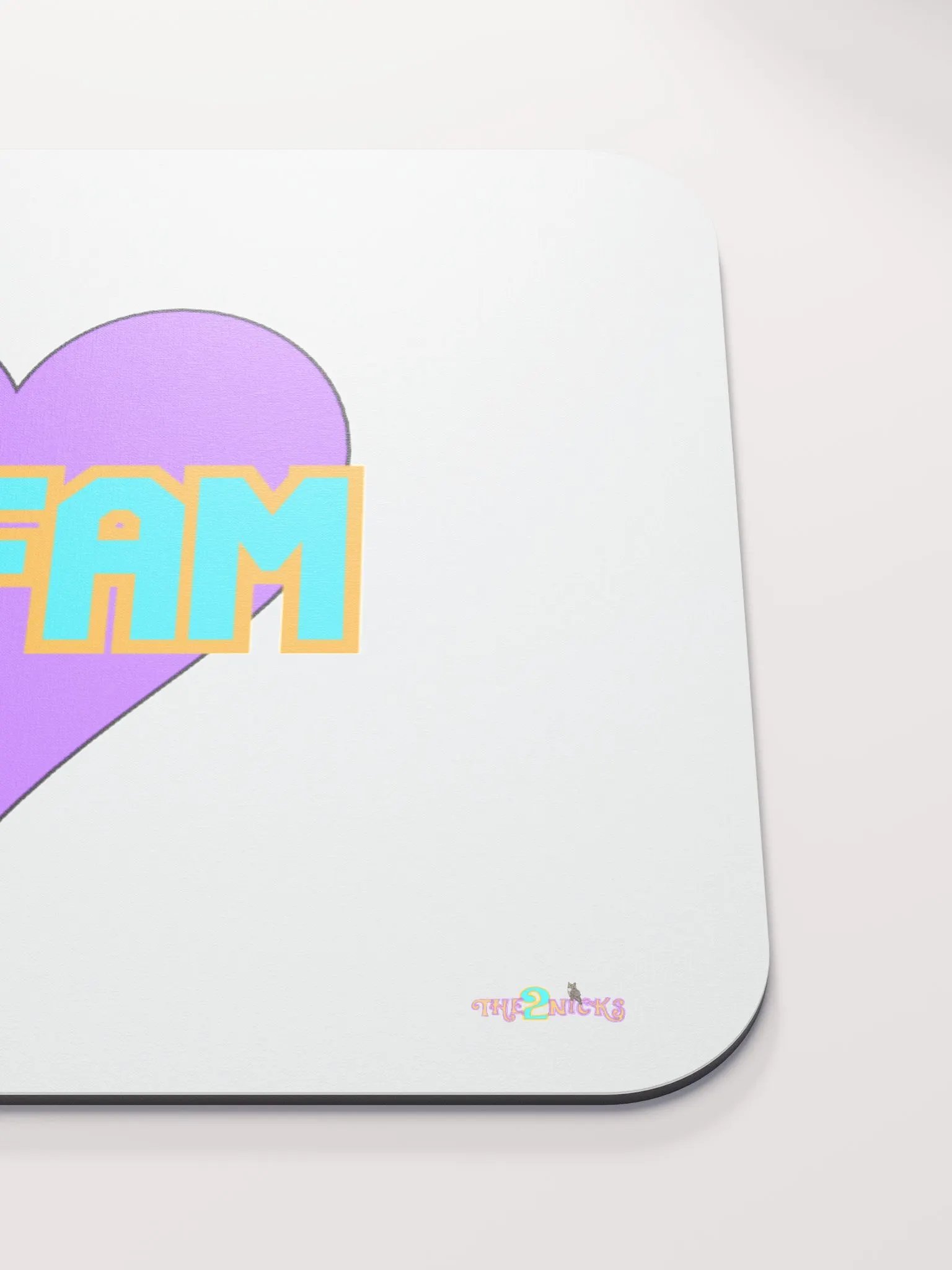 2NFAM Heart Classic Mouse Pad (White) product image (5)