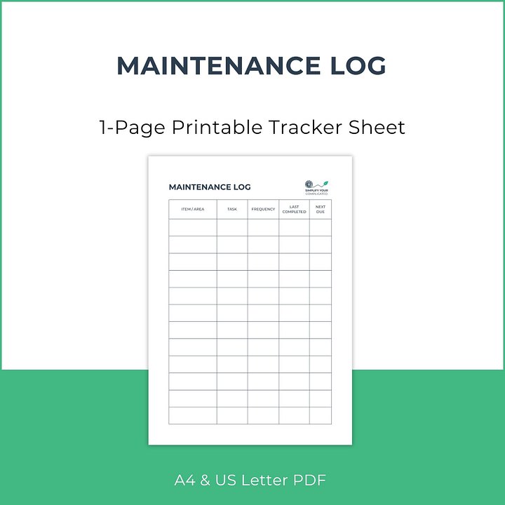 Maintenance Log product image (1)