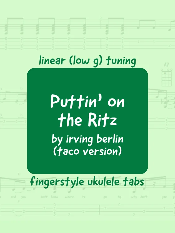 Irving Berlin - Puttin' on the Ritz (uke tabs) product image (1)