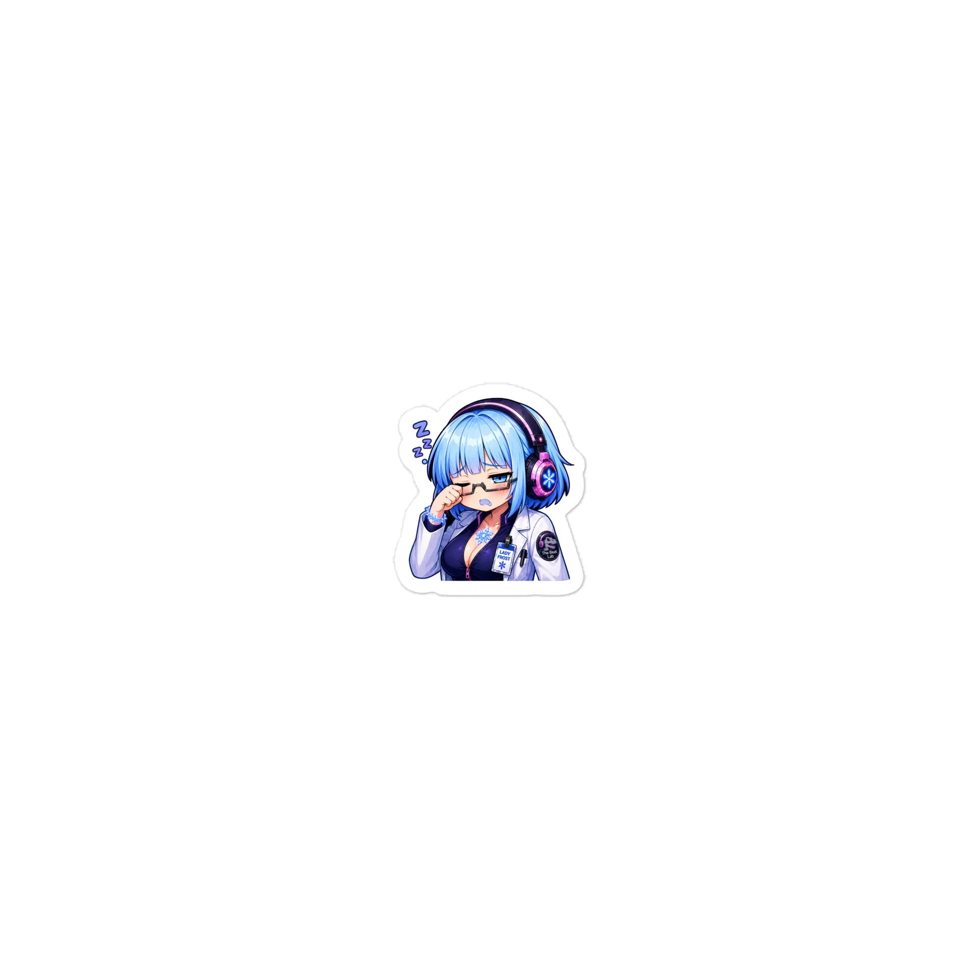 Lady Frost Tired Emote - Die Cut Sticker product image (2)