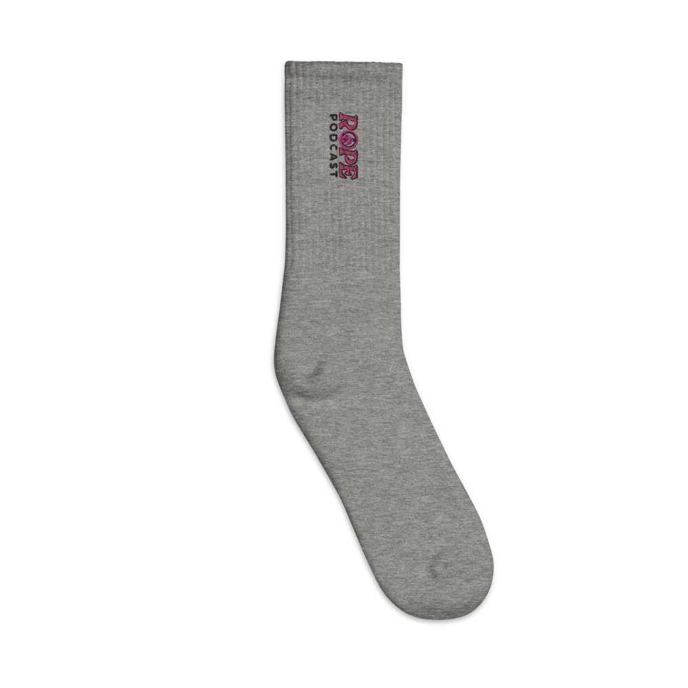 Rope Podcast Logo Embroidered Socks product image (1)