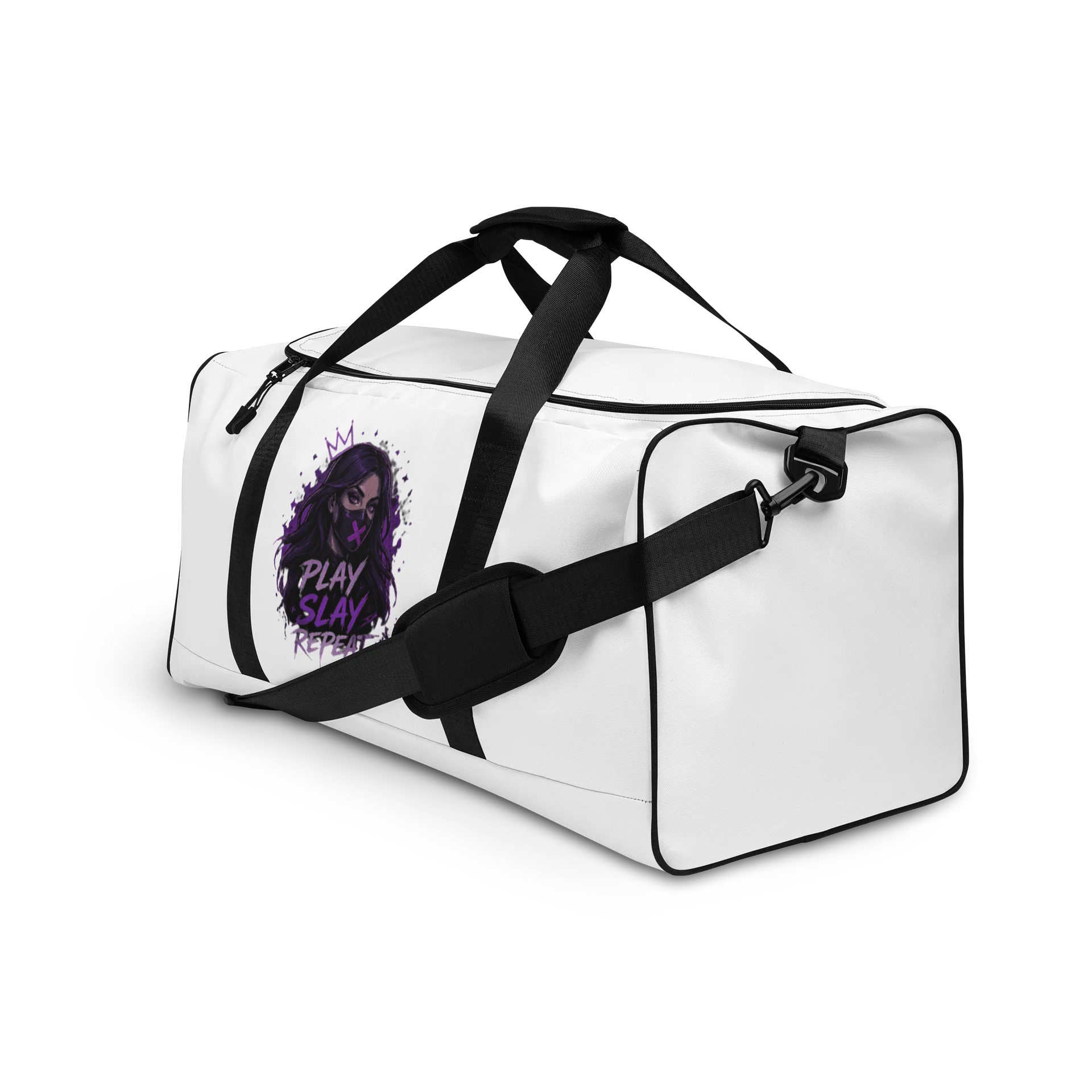 Royal Rebellion Play + Slay All-Over Print Duffle Bag product image (3)