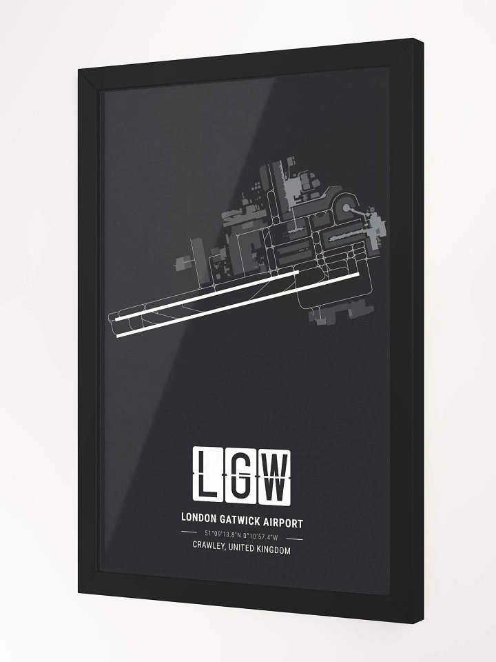 Framed Airport LGW Premium Map On Matt Paper product image (2)
