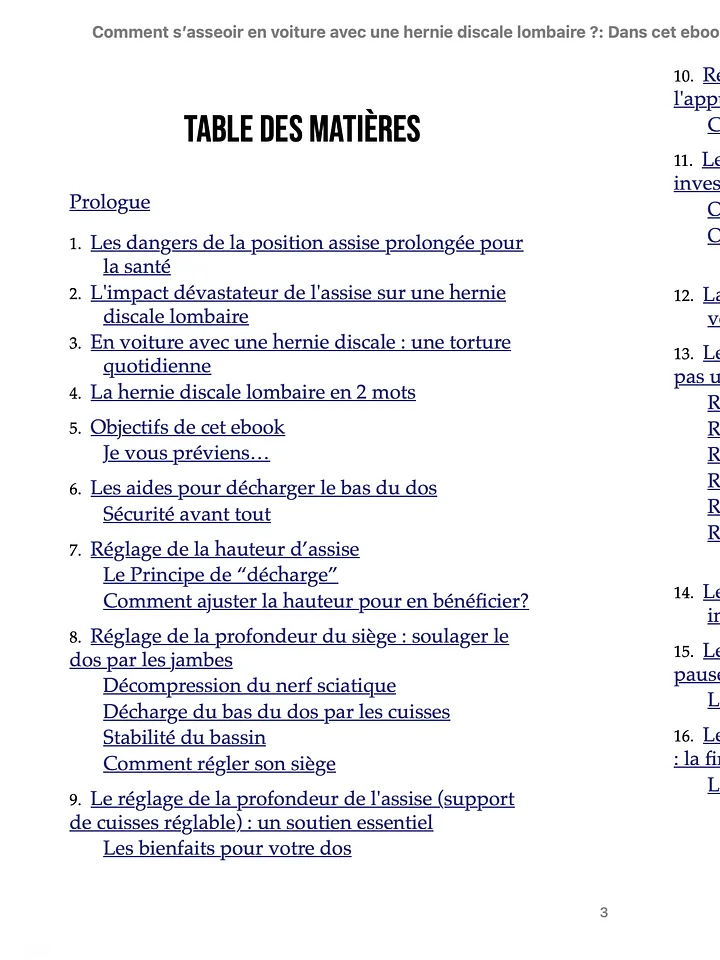 Ebook - Comment s'asseoir en voiture avec une sciatique et une hernie discale lombaire ? product image (2)