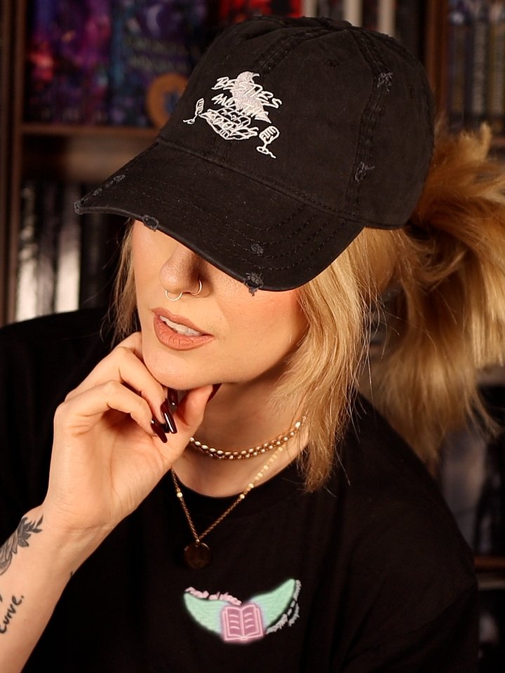 HAT DISTRESSED Crow Besties and the Books product image (1)