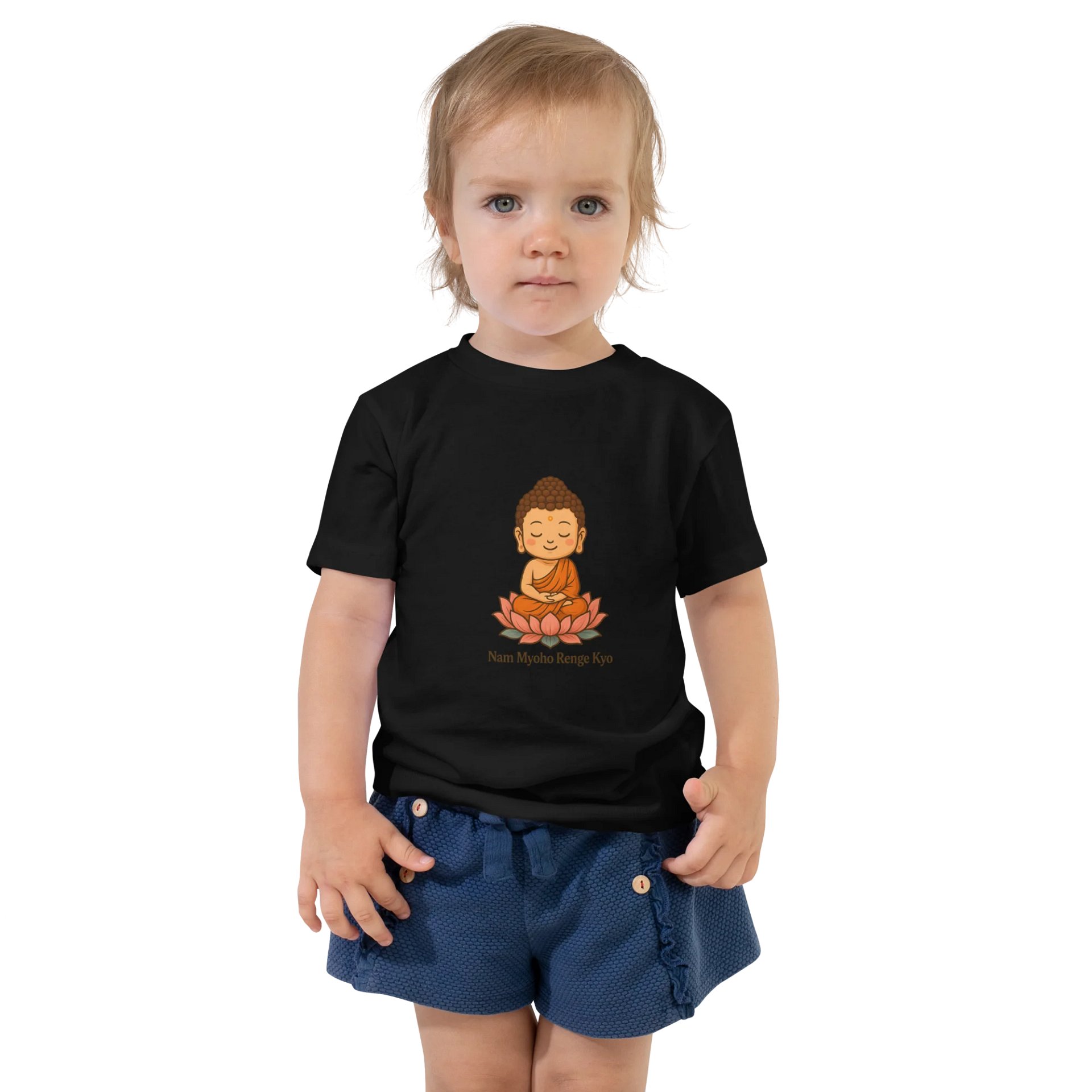 Nam Myoho Renge Kyo Toddler Buddha T-Shirt | Buddhist Spiritual Kids Clothing | Nichiren Buddhism Gift (Bella+Canvas, 100% Cotton) product image (1)