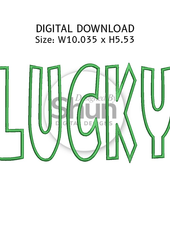 Lucky Applique Embroidery Design product image (1)