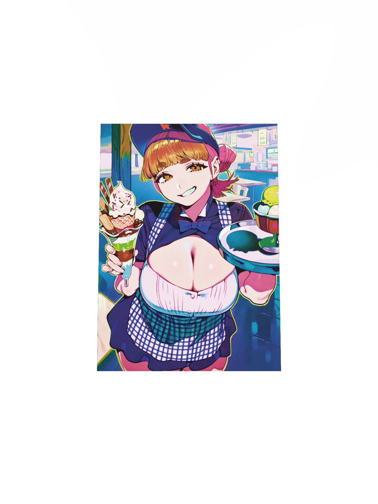 Smug Ice Cream Girl Print product image (4)