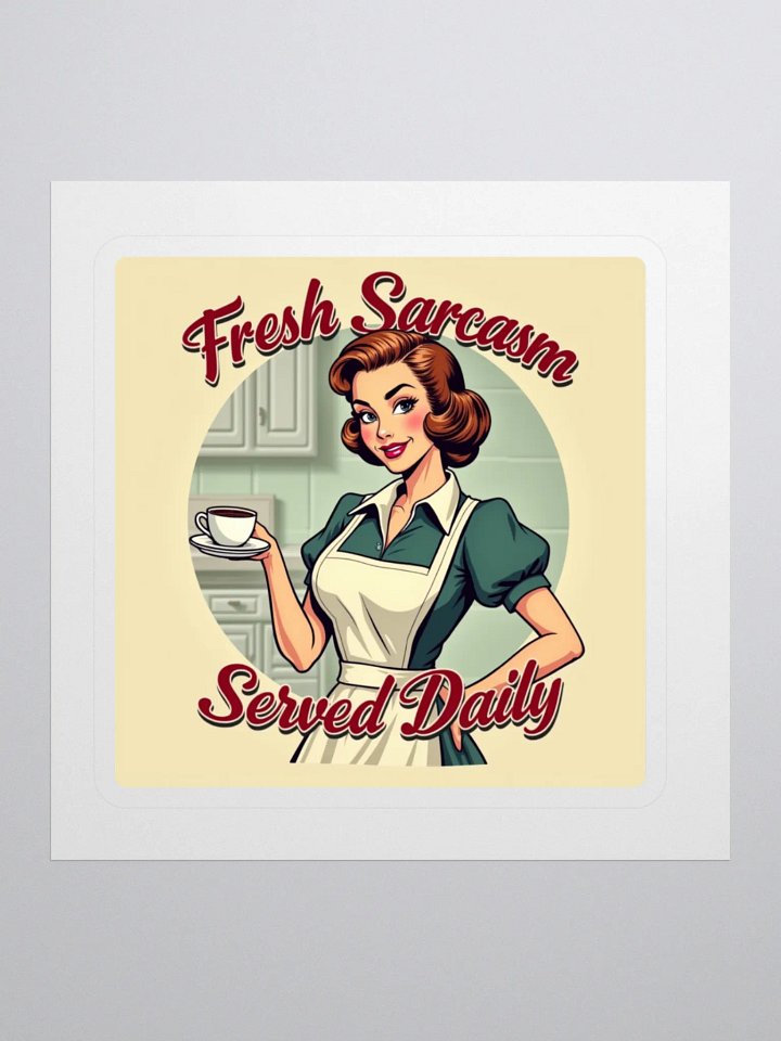 Vintage Sarcasm Kiss Cut Stickers product image (1)