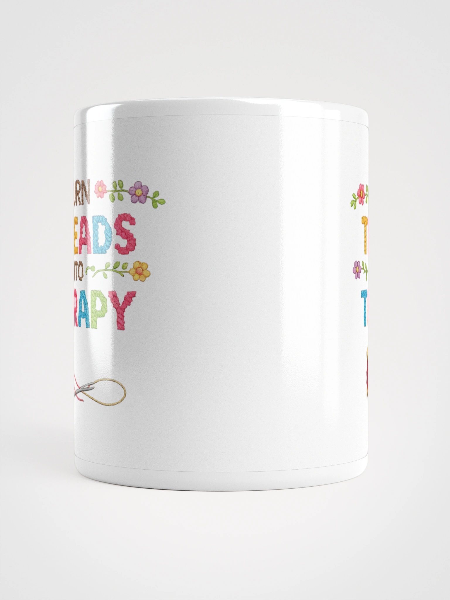 I turn threads into therapy Mug product image (3)
