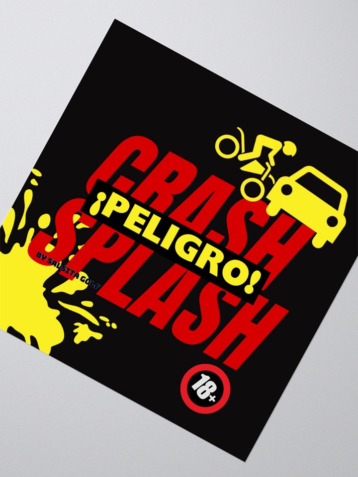 Sticker Peligro Crash Splash by Salsita Golf product image (6)
