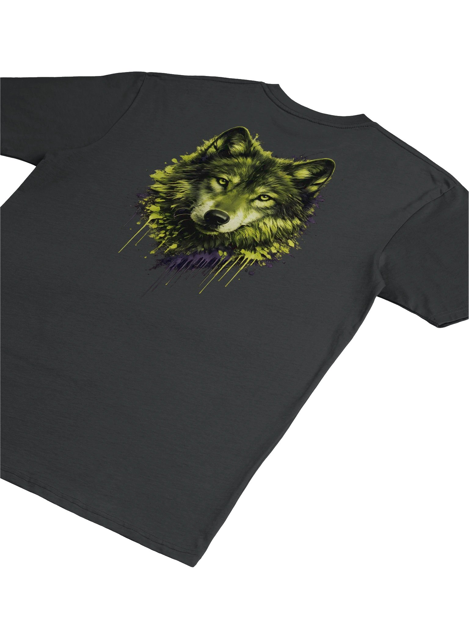 Green Wolf Graphic T-Shirt - Urban Grunge Streetwear Tee product image (40)