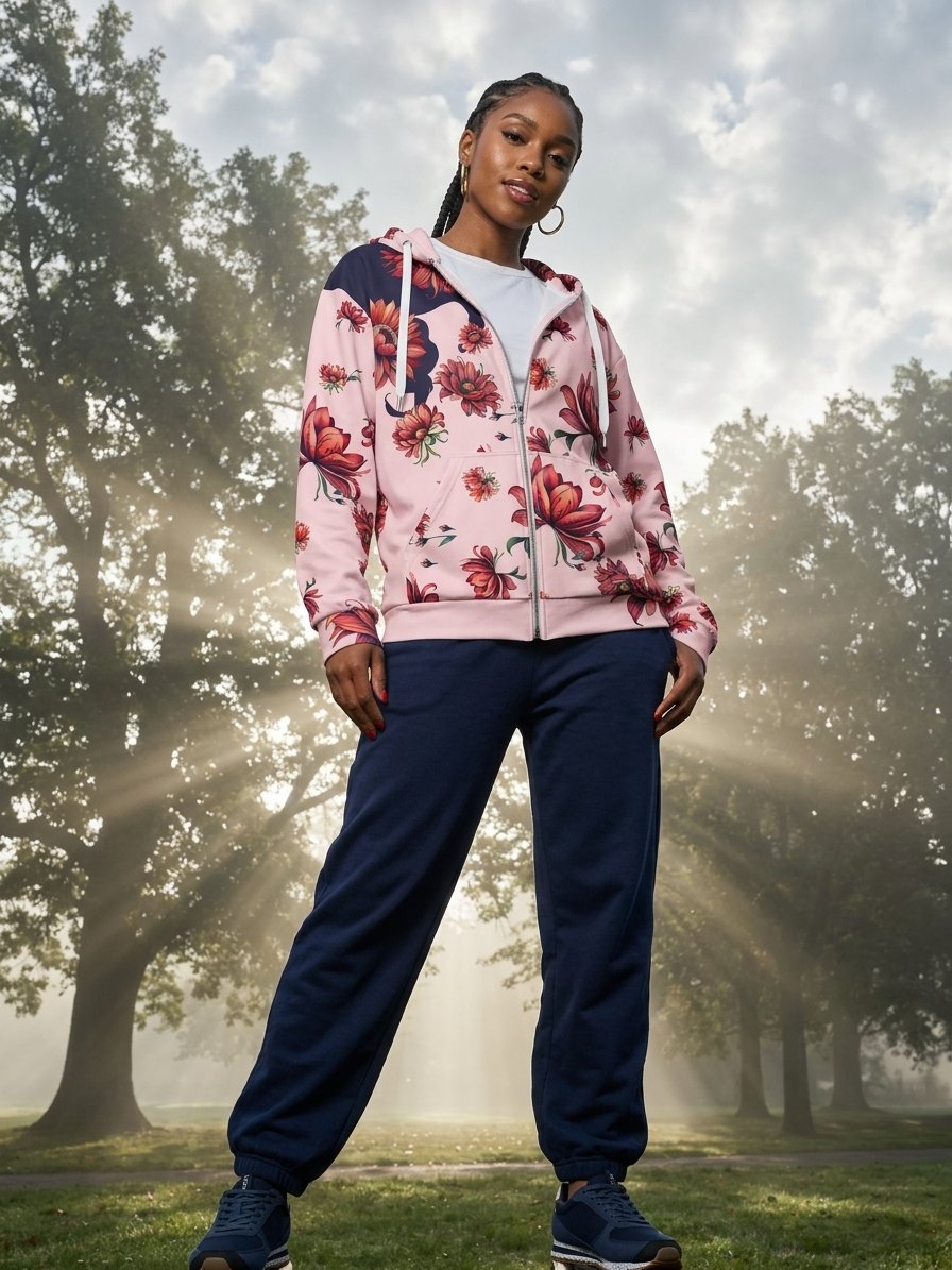 Flower thoughts-Recycled Unisex Zip Hoodie product image (4)
