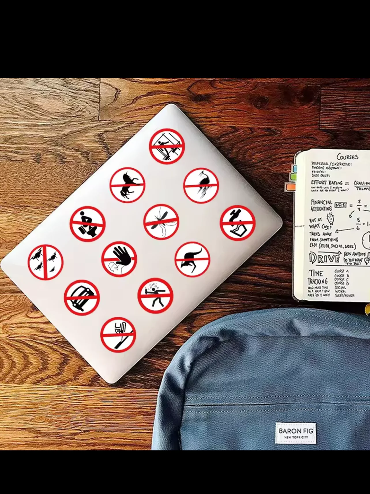 62 Pieces of Fun Warning Stickers for Luggage, Notebooks, Guitars, Skateboards, and Waterproof PVC Graffiti Stickers product image (6)