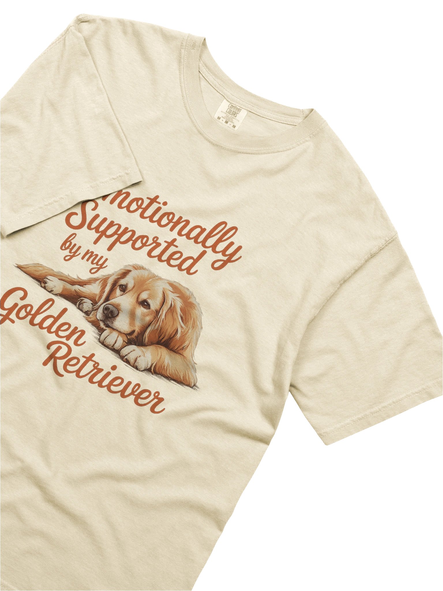 Golden Retriever Emotional Support Dog Shirt – Comfort Colors 1717 Dog Lover Tee product image (3)