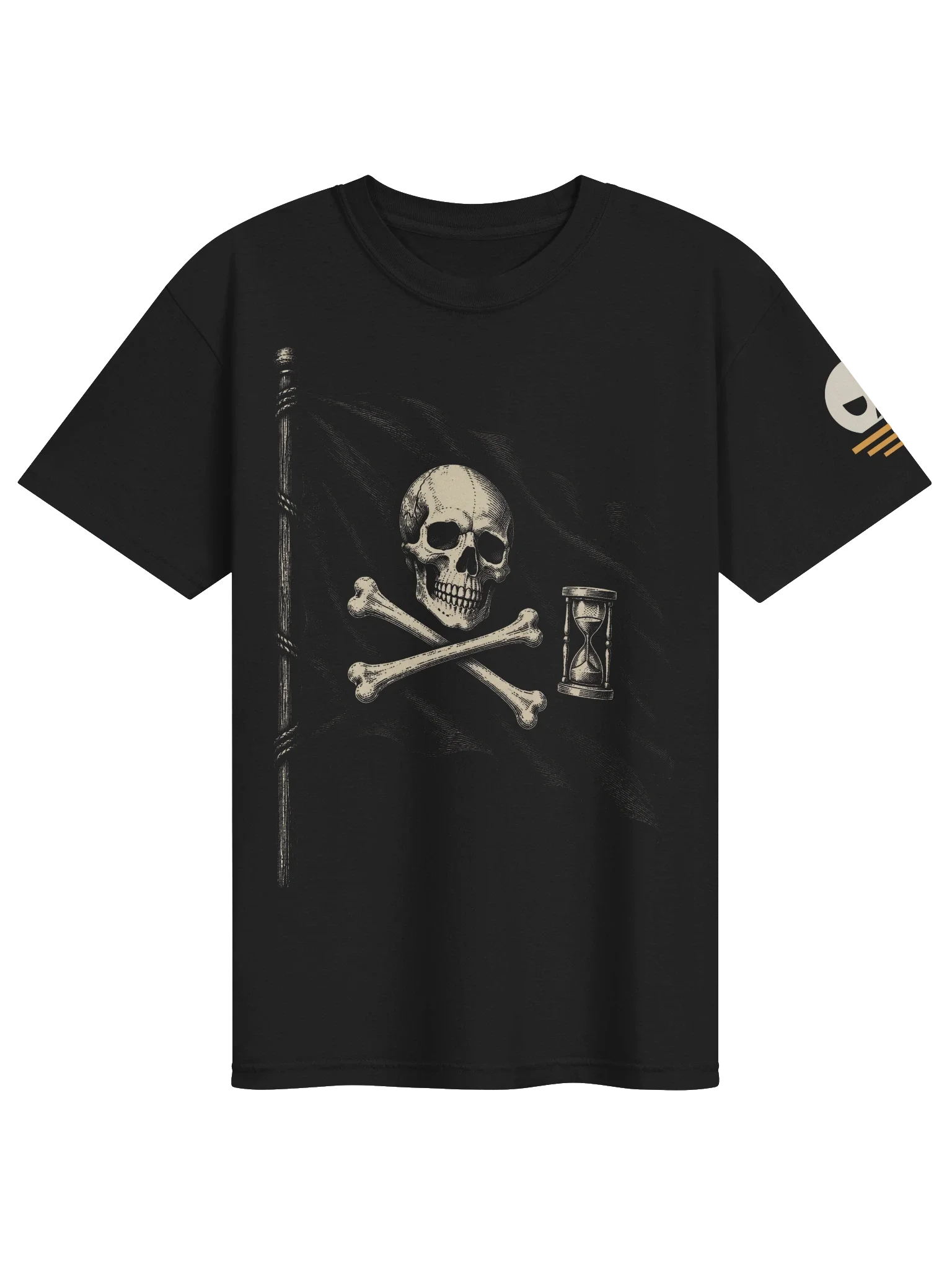Pirate Flag of 1700 Tee, Black