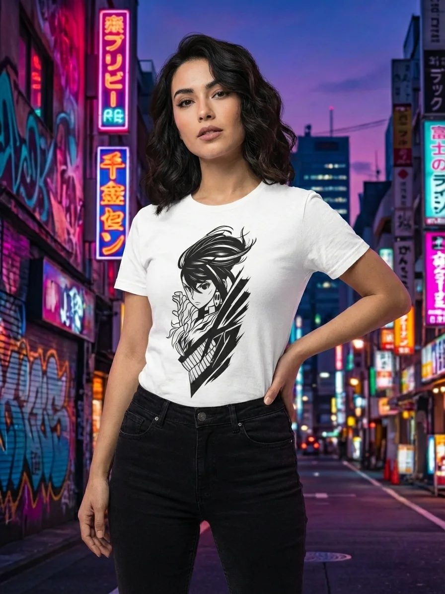 Dandadan Urban Spirit Anime Silhouette Streetwear Tee product image (2)