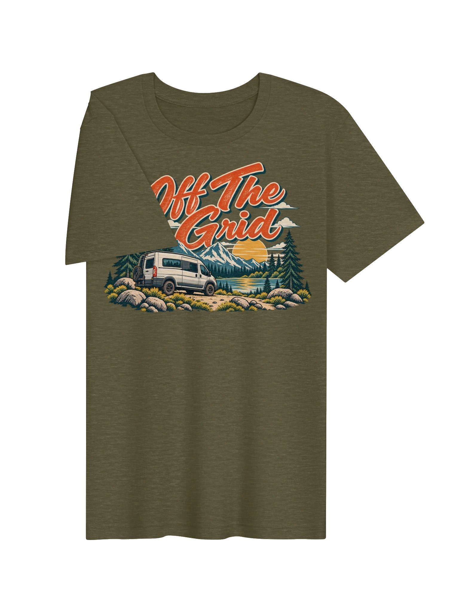 Off The Grid Nature Tee | Heather Olive product image (6)