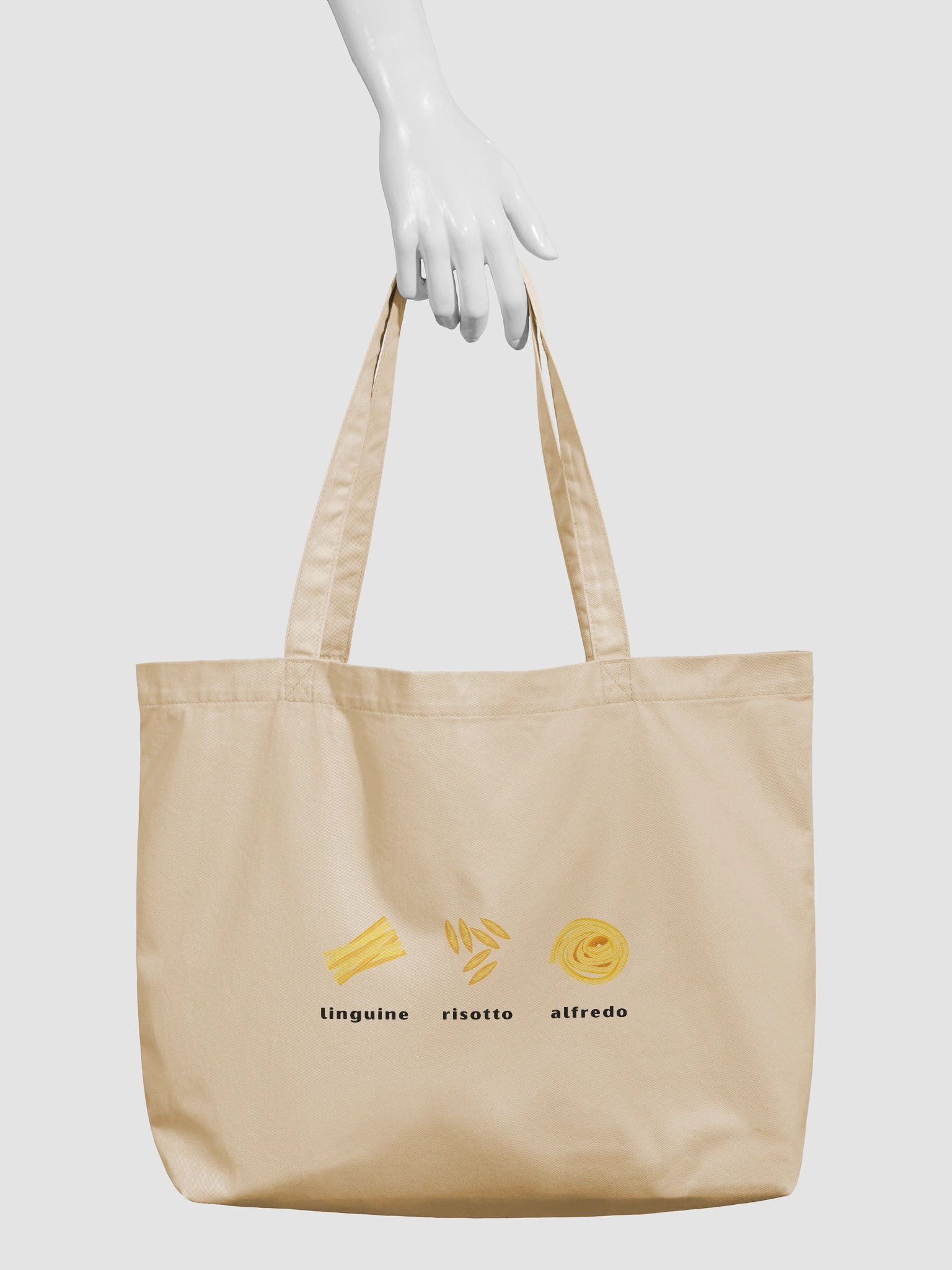 The Pasta Tote (TAN) | Organic Cotton Tote product image (3)