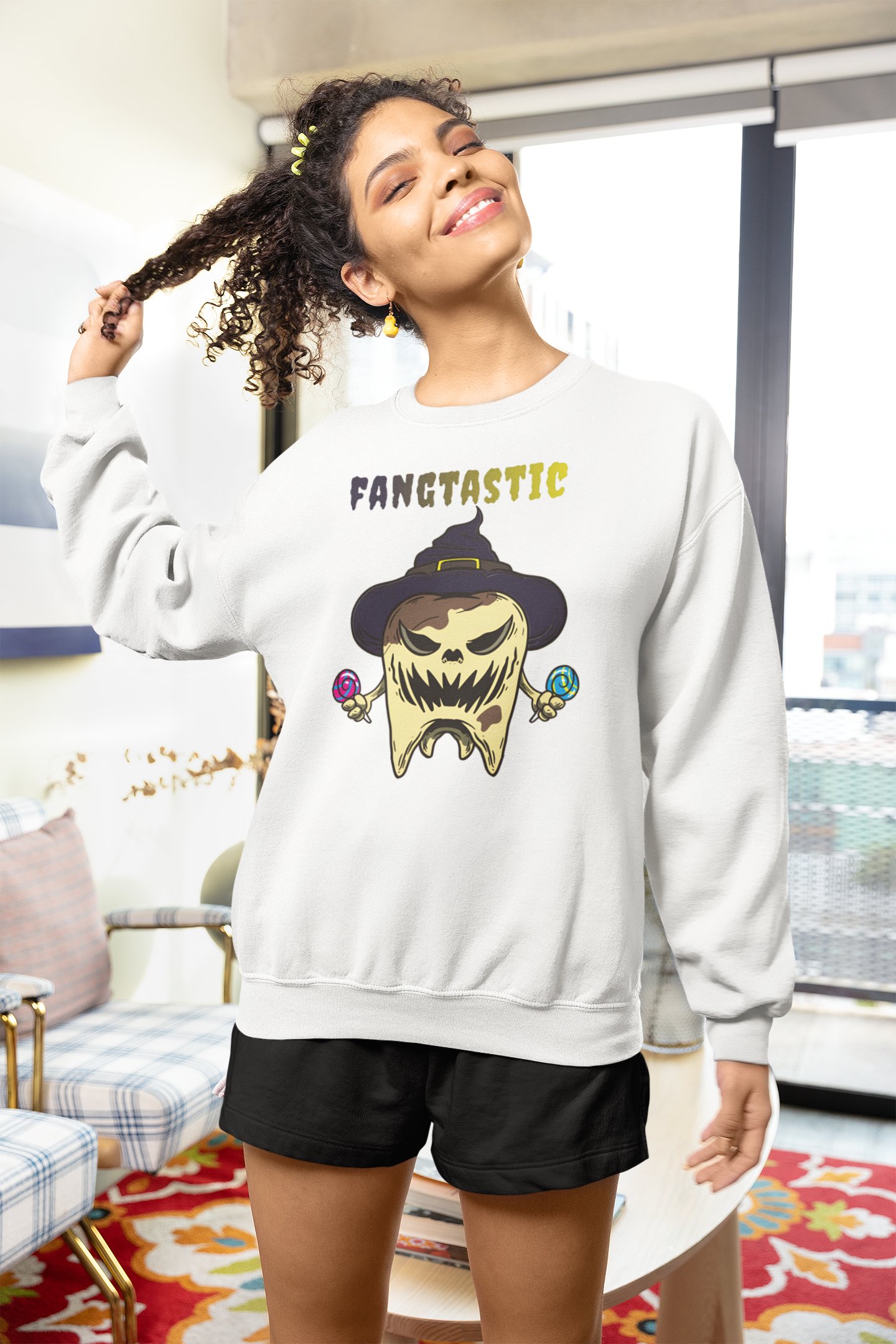 Fangtastic Witchy Skull Sweatshirt product image (1)