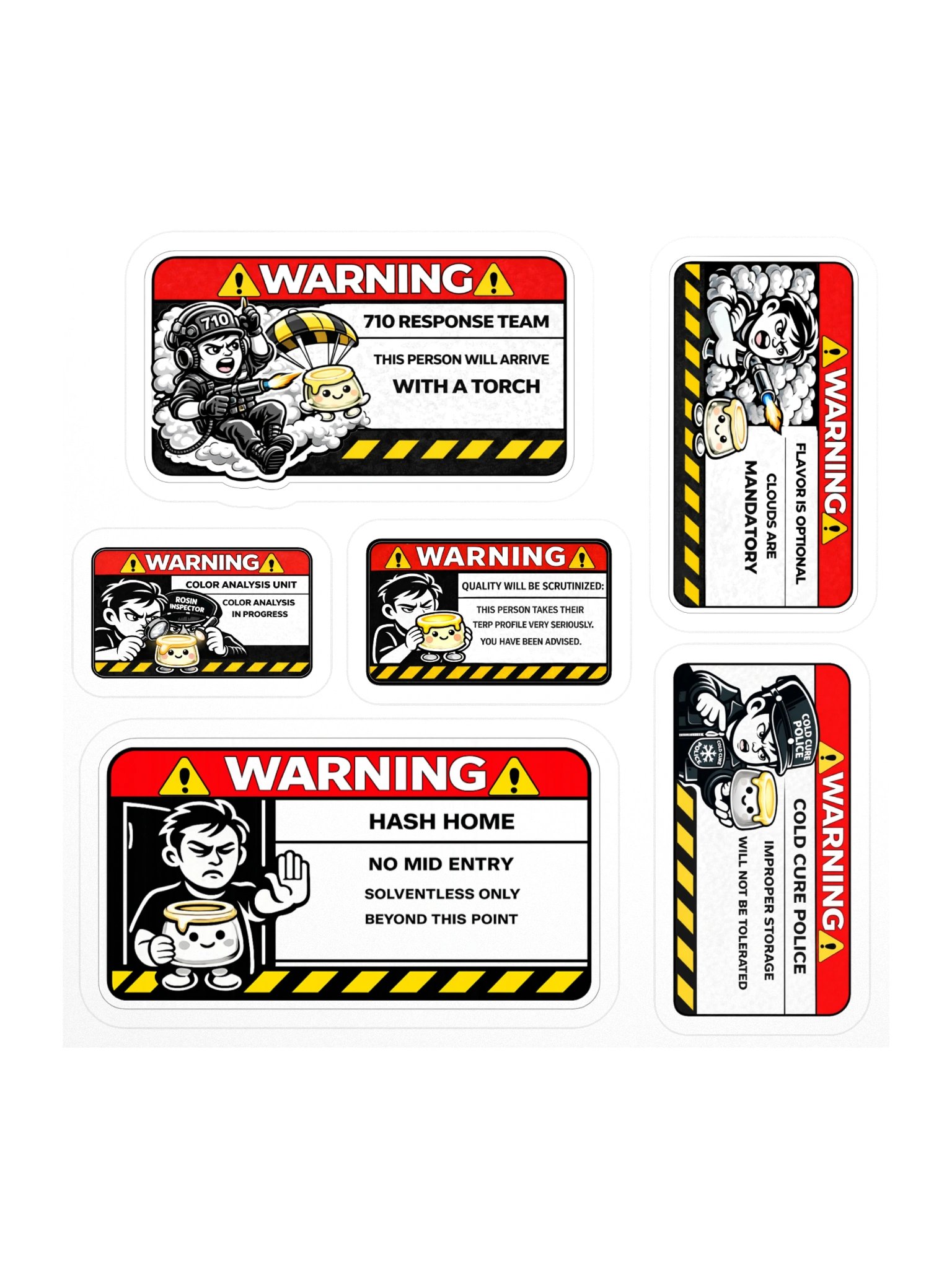 Not4Stoners Sticker Series - Volume 02: Warning Pack product image (1)