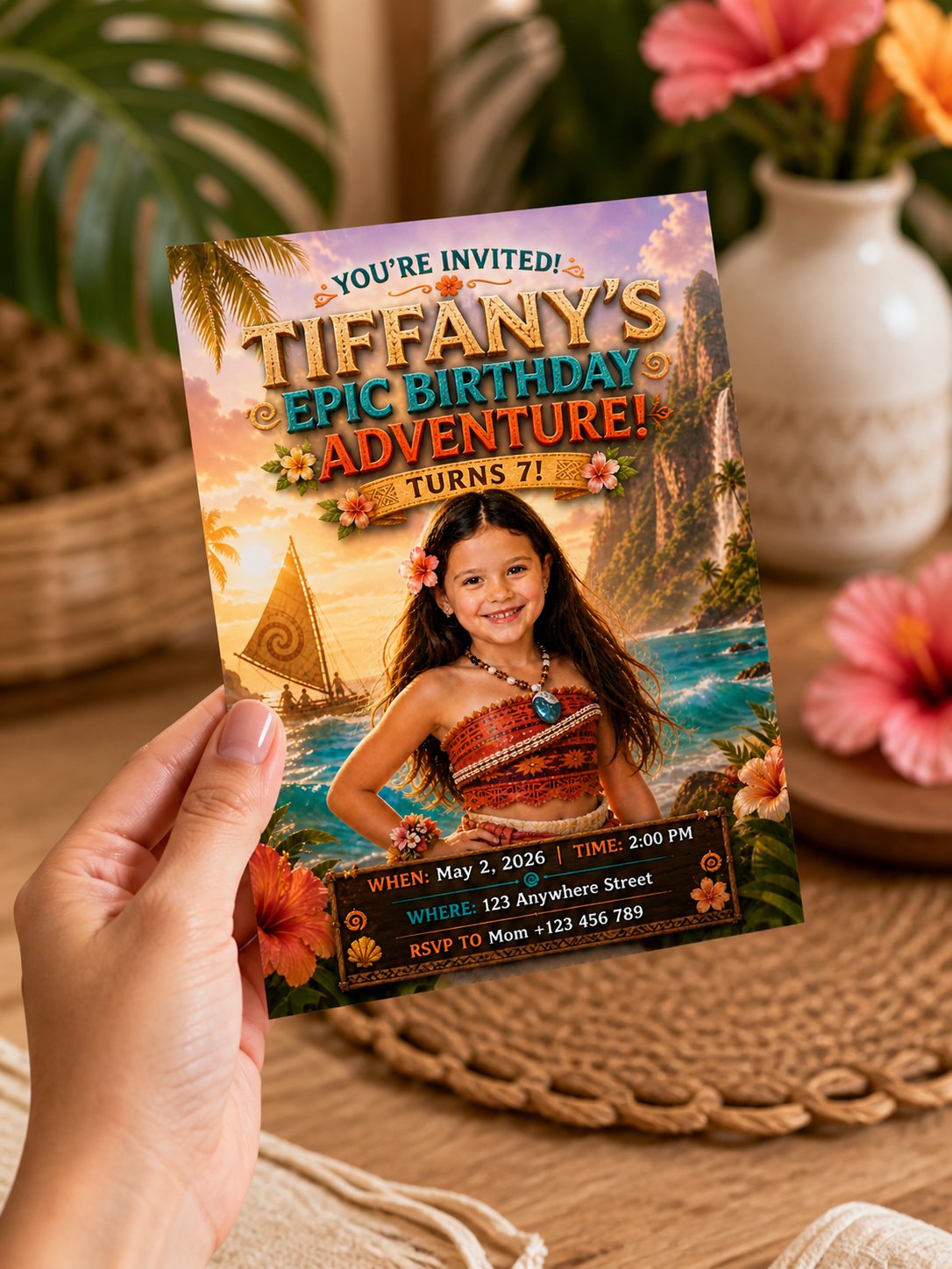 Custom Moana Inspired Movie Invitation product image (4)