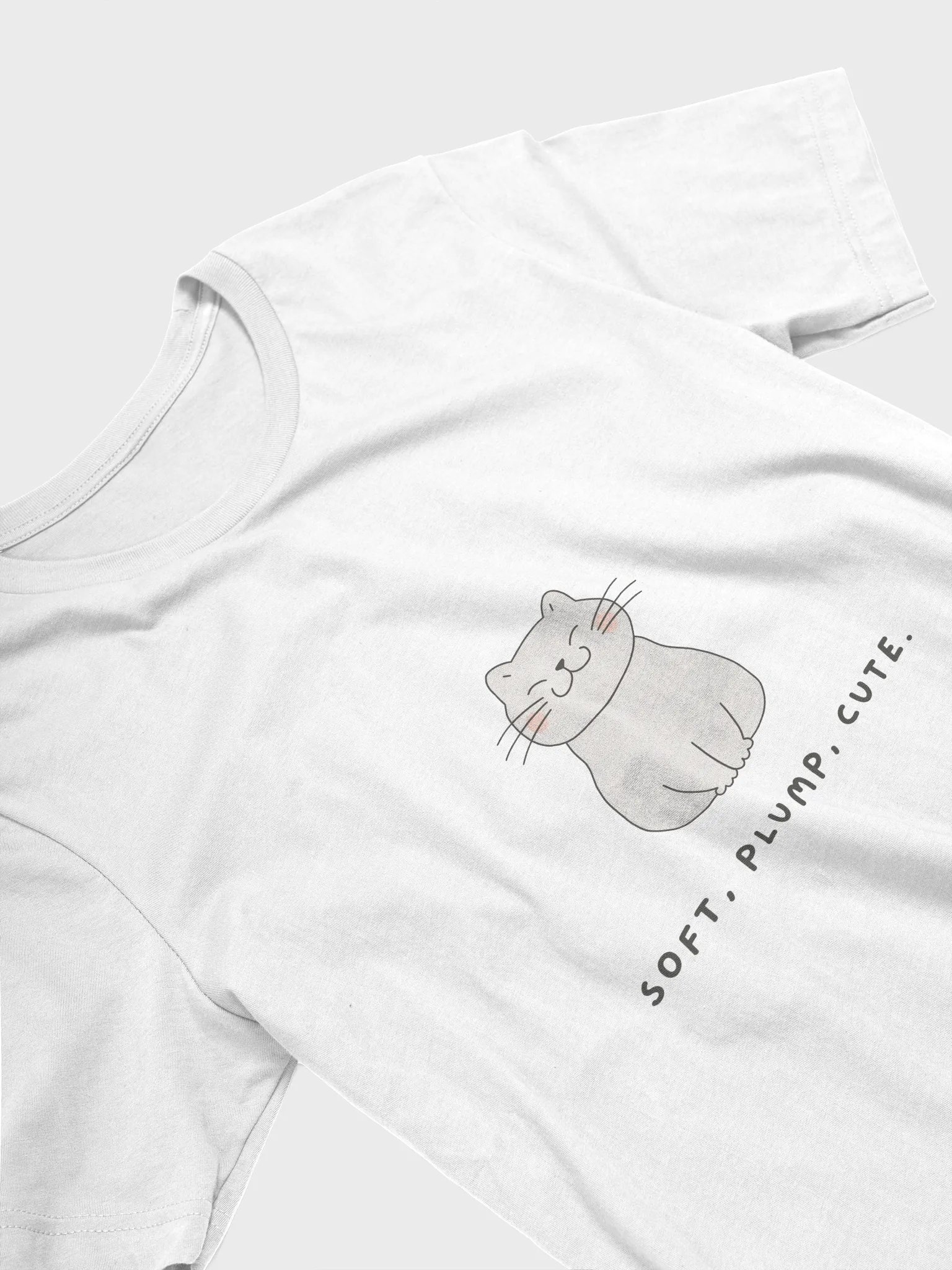 Soft, Plump, Cute – Chubby Cat Lover Tee product image (5)