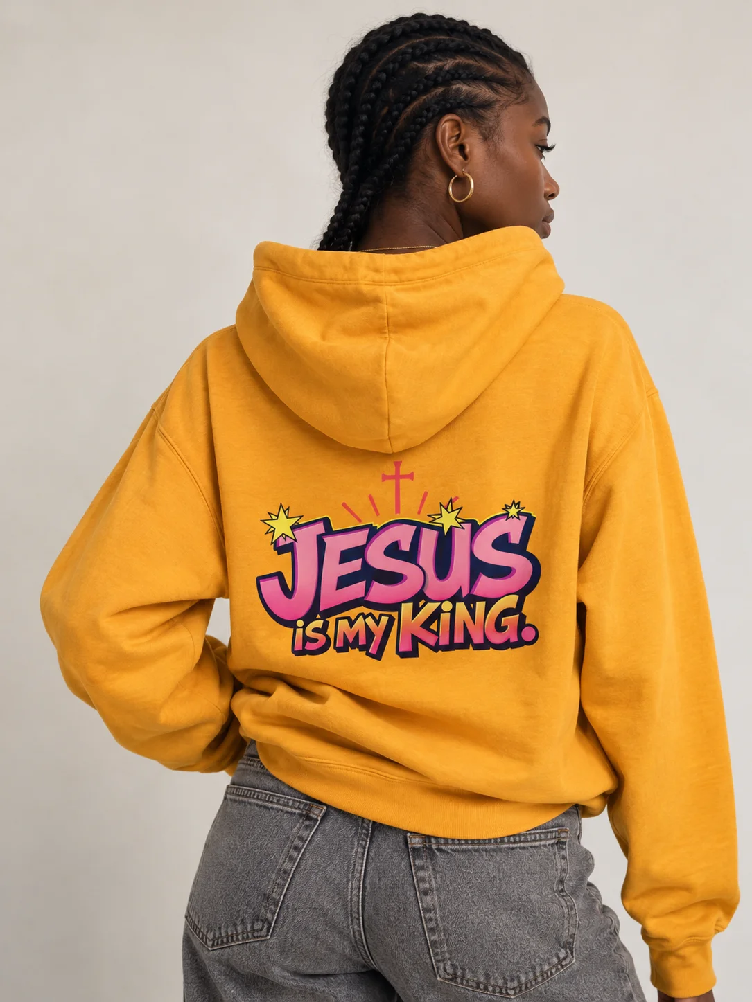 Jesus Is My King Faith Statement Hoodie product image (1)