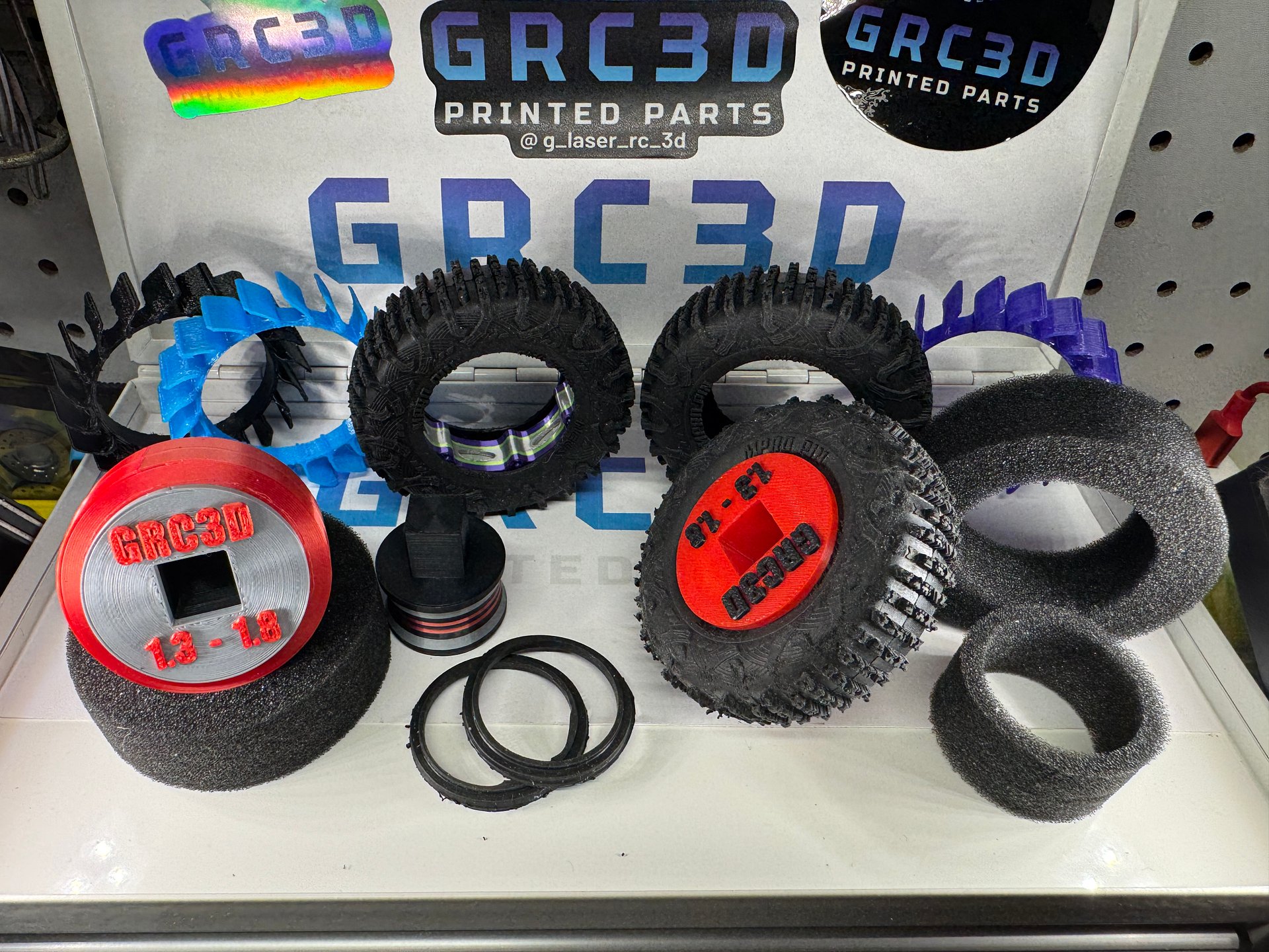 GRC3D 1.3" to 1.8" Tire Scrub'n Trim Jig product image (1)