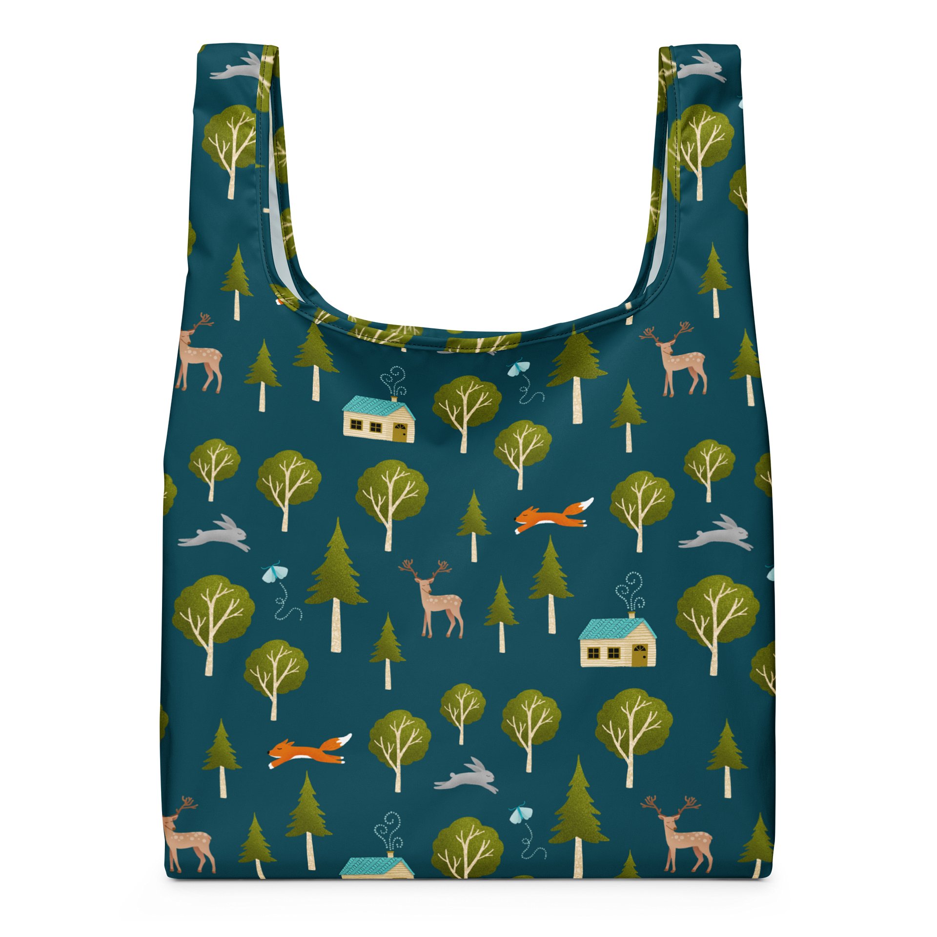 Cozy Cabin and Forest Animals Shopping Bag product image (1)