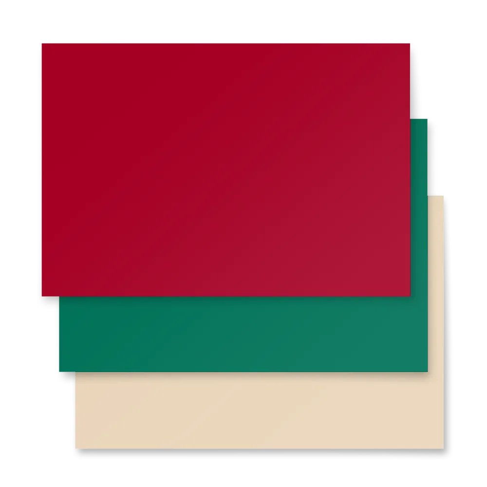 Mixed (Red, Green, Champagne) Solid Holiday Christmas Wrapping Paper Sheets (3) product image (4)