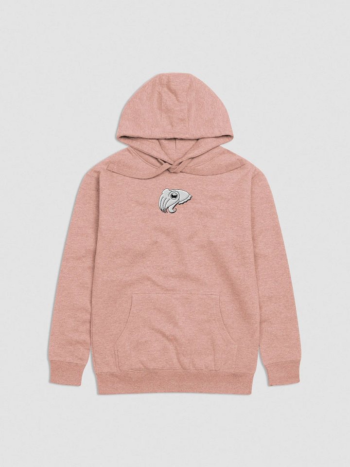 White Cuttlefish Embroidered Hoodie - white with black outline embroidery product image (14)