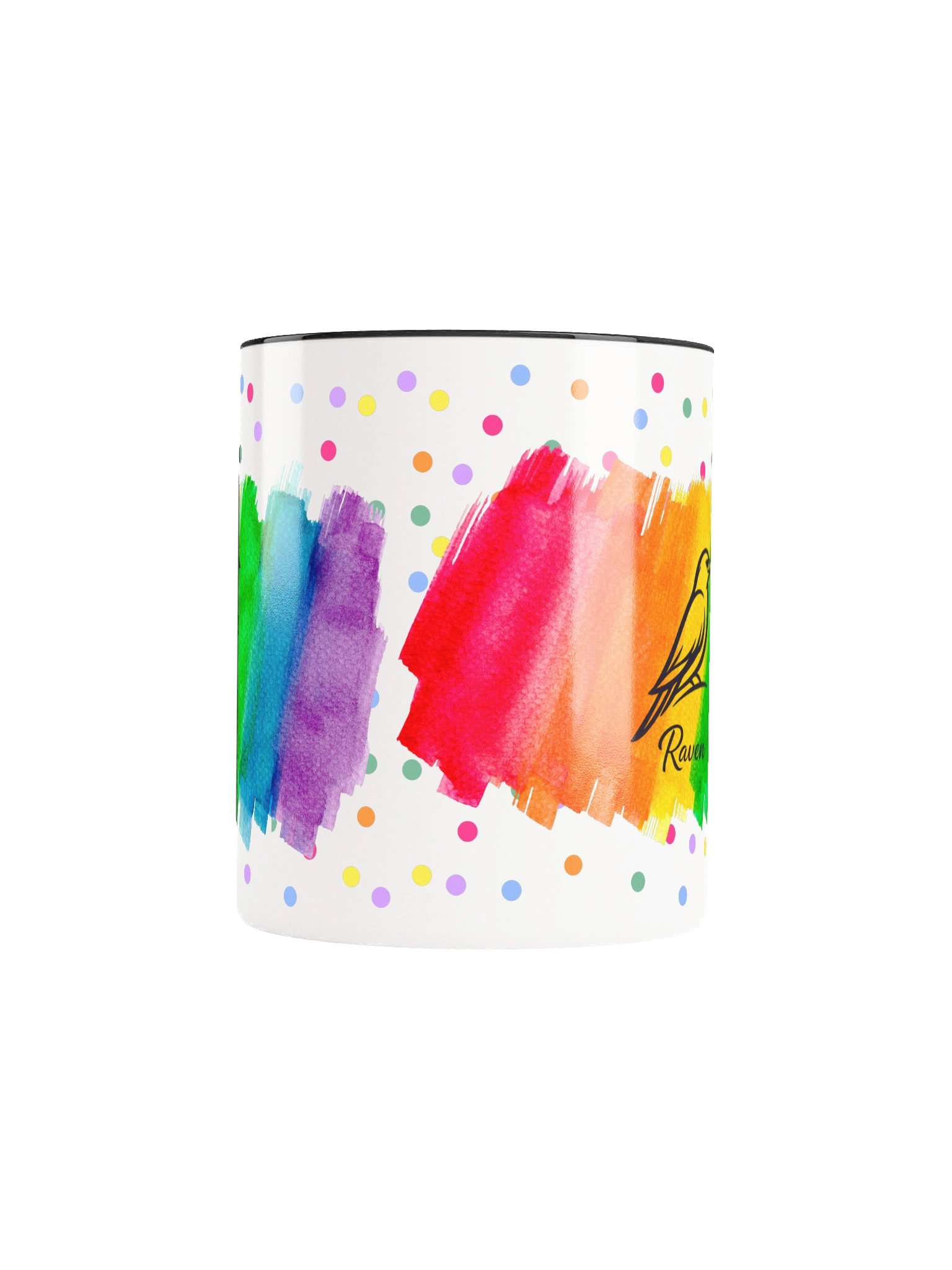 Colorburst Raven Silhouette Mug – 11oz / 15oz product image (5)