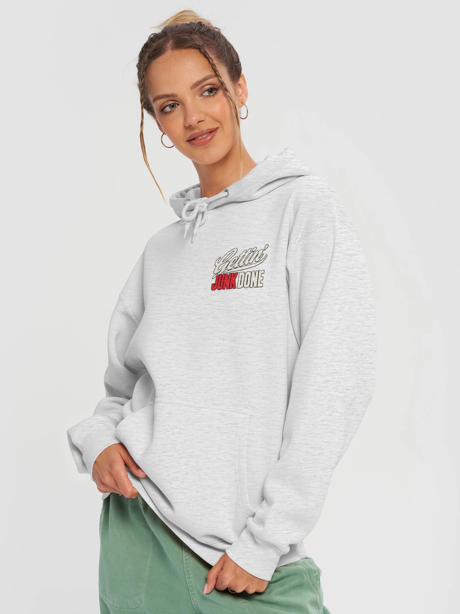 Gettin’ Junk Done — Live Quietly Hoodie | 1 Thessalonians 4:11 — Dark Edition product image (29)