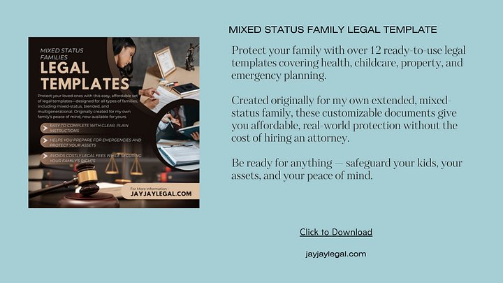 The Mixed StatusFamily Protection Legal Template Bundle Discount product image (1)