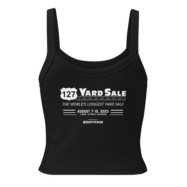 127 Yard Sale (2025) Vintage - Bella+Canvas Women's Micro-Rib Tank Top - Black product image (2)