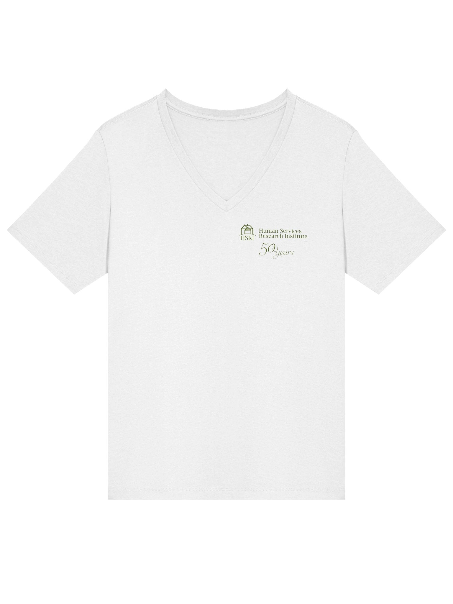 HSRI 50th Anniversary V-Neck T-Shirt - White product image (3)