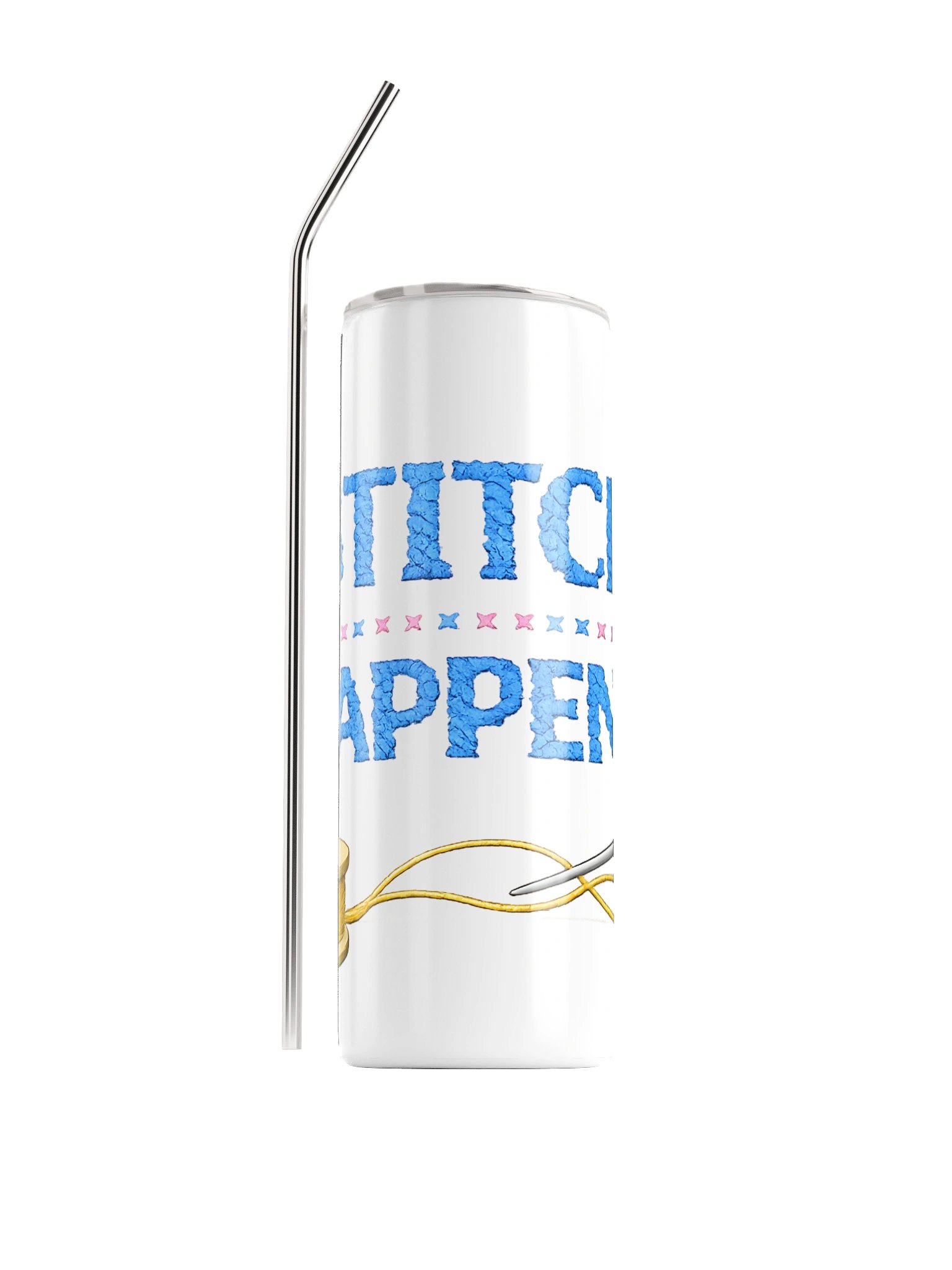 Stitch Happens Stainless Steel Tumbler product image (1)