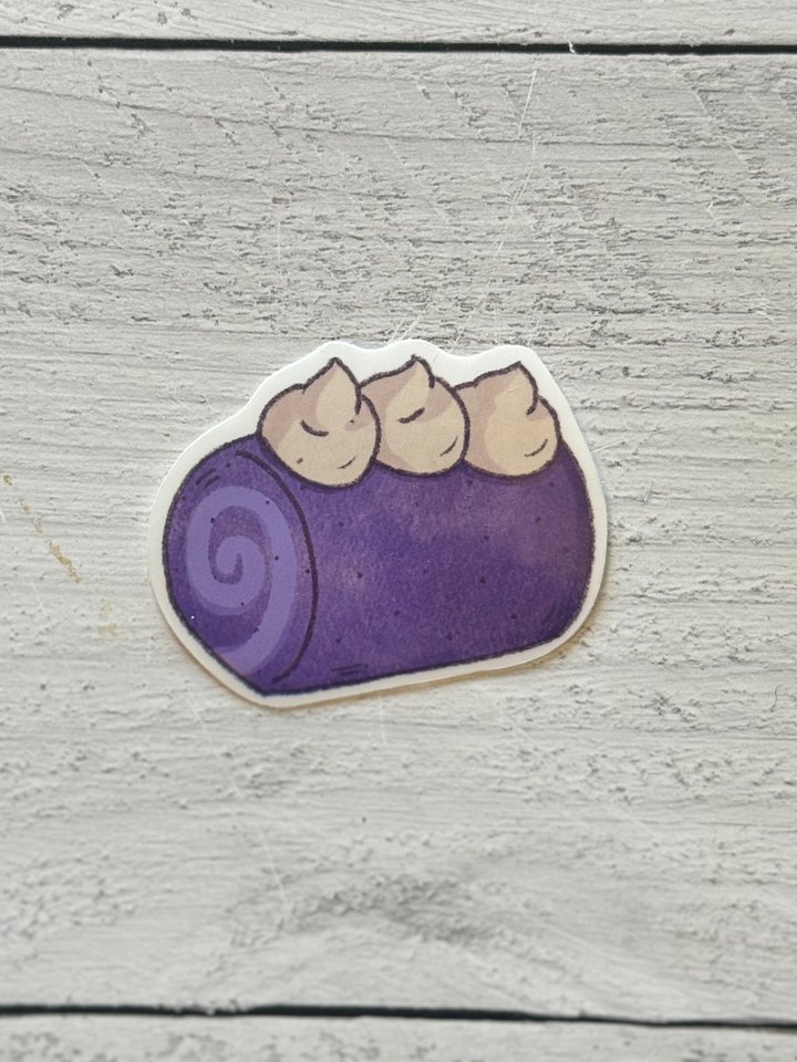 Ube Cake Roll Waterproof Vinyl Sticker product image (1)