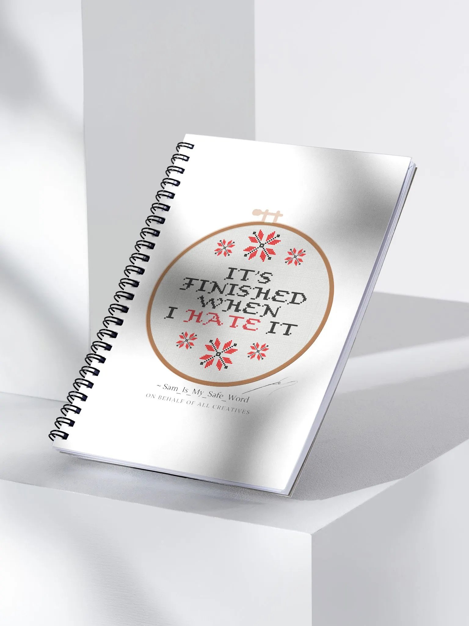It's Finished When I HATE It - White Notebook product image (3)