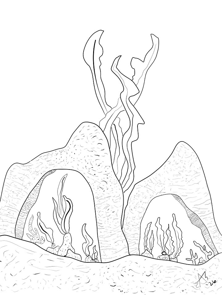 Open Ocean scene coloring page 2026 product image (1)